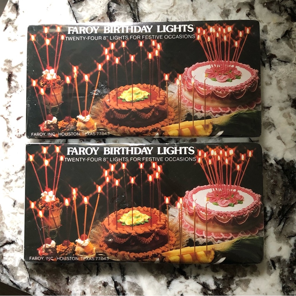 48 Vintage Faroy Festive Birthday Lights Candles 8” Pink - New in Package - Picture 2 of 5